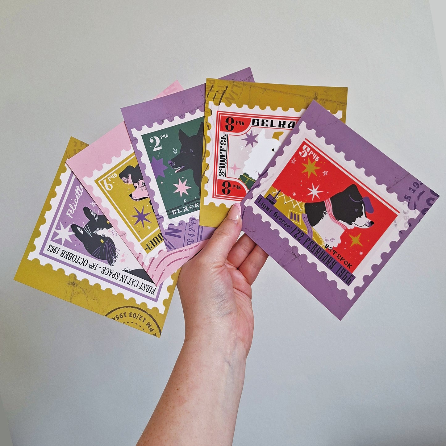 Animals In Space - Stamp Postcard Pack