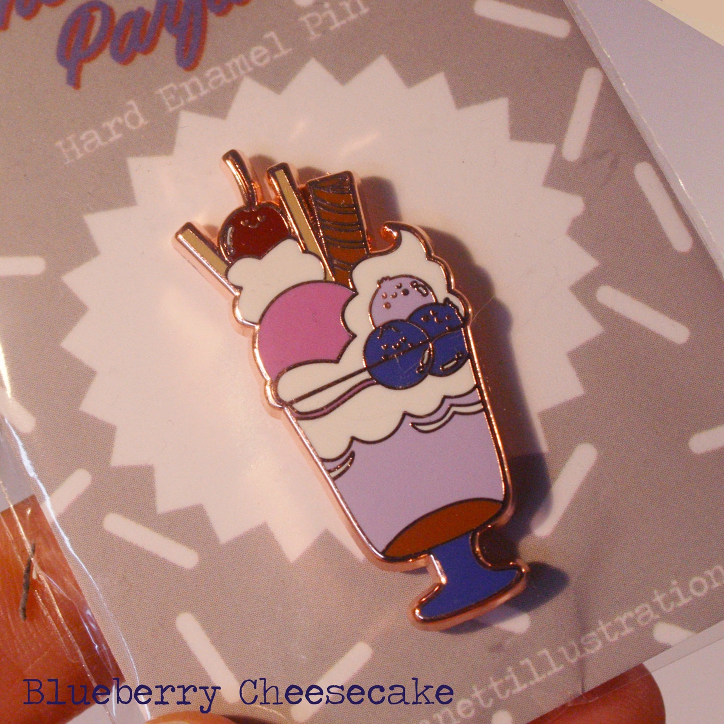 Blueberry Cheesecake Parfait Enamel Pin