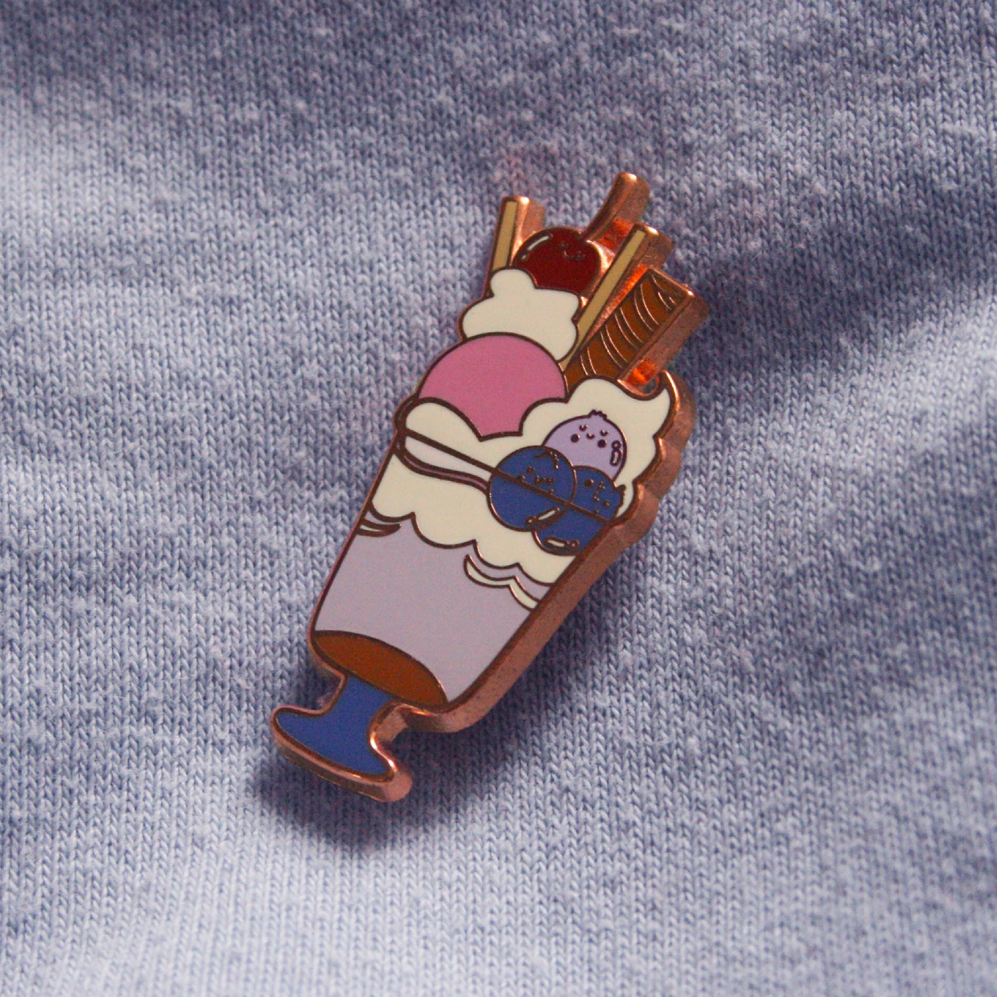 Blueberry Cheesecake Parfait Enamel Pin