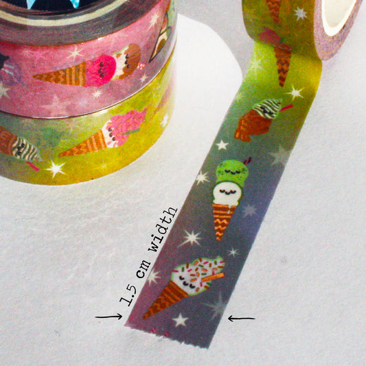 Ice Cream Rose Gold Washi Tape - Rose Gold Foil