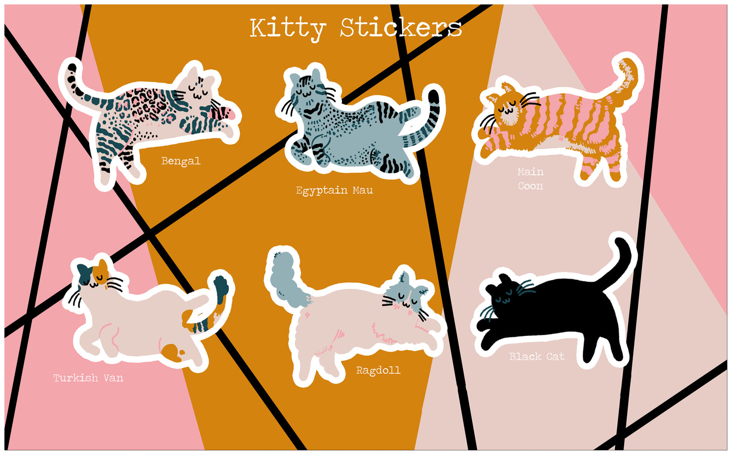 Kitty Stickers Pack