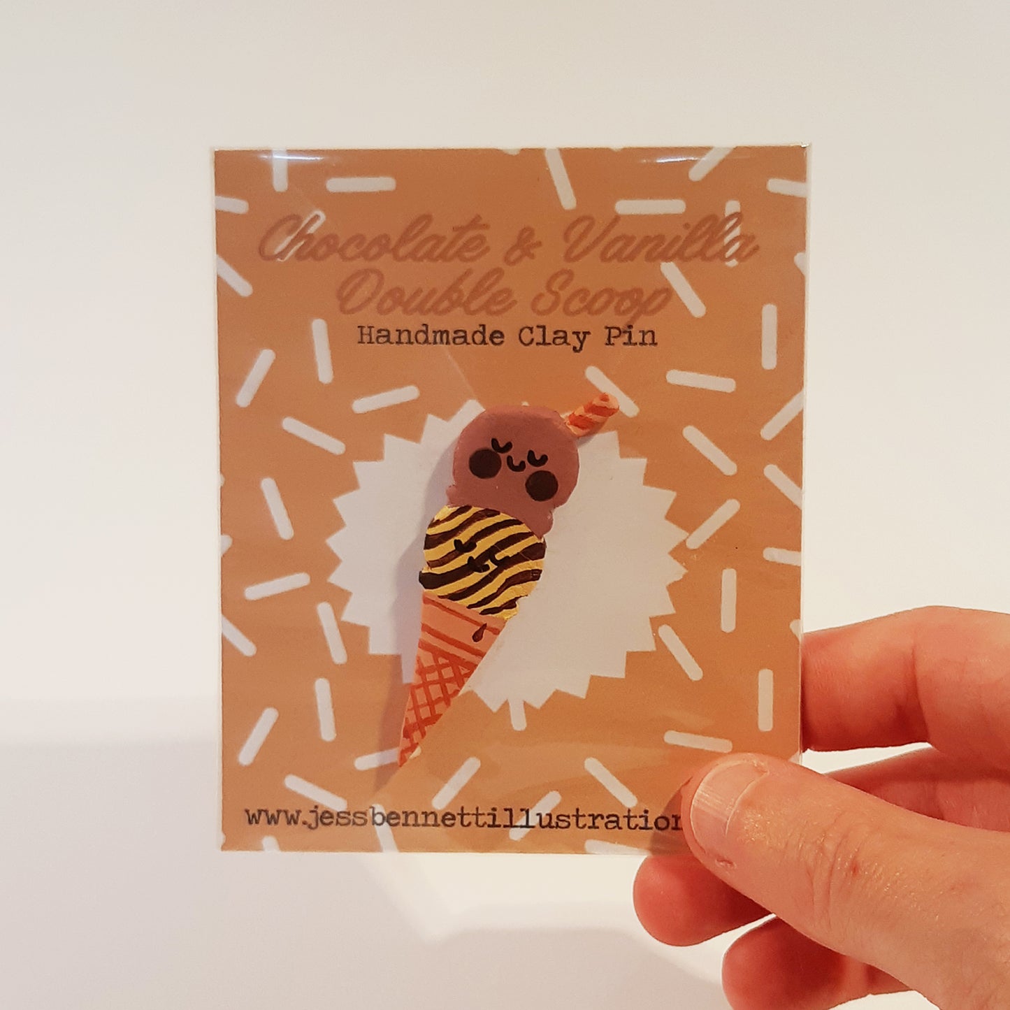 Handmade Double Scoop Pins