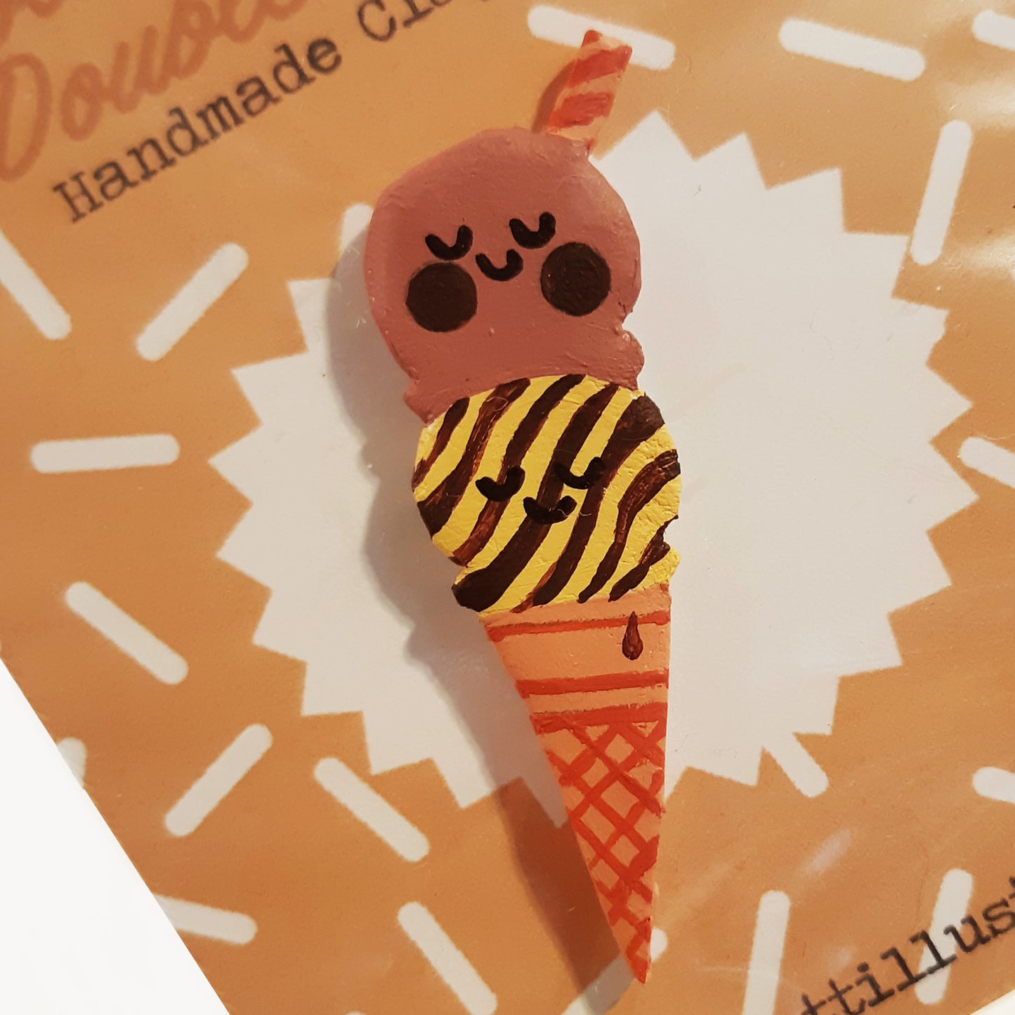 Handmade Double Scoop Pins