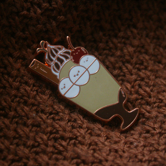 Coffee & Cream Parfait Enamel Pin
