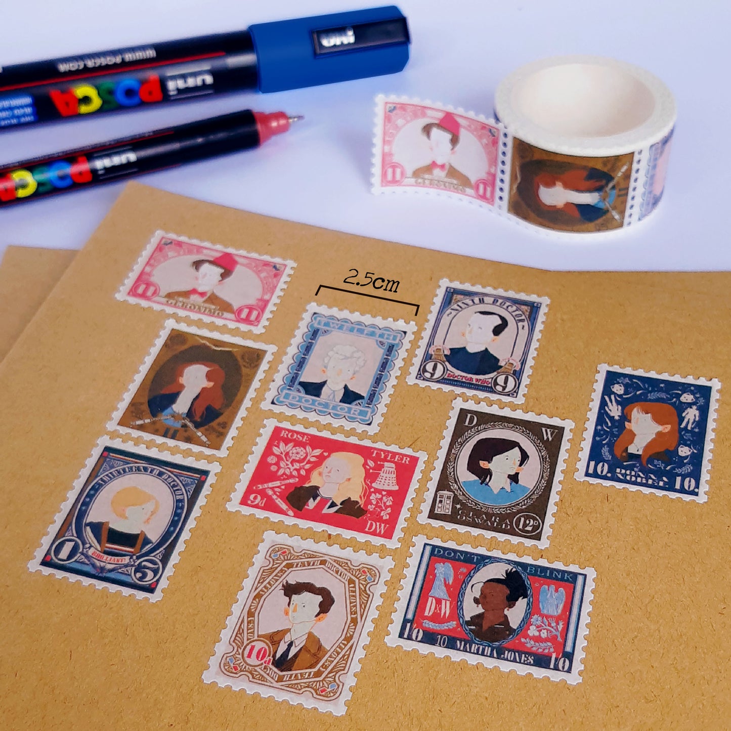 Gift Bundle - Doctor Who Enamel Pins & Washi Tape