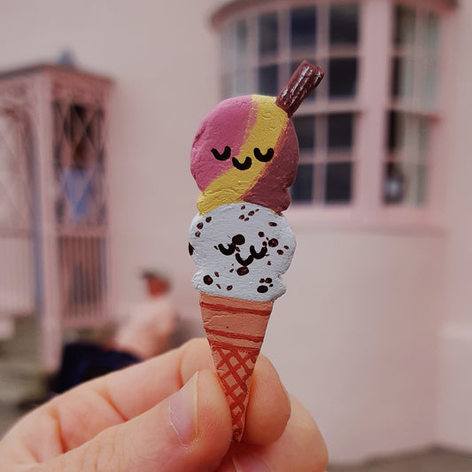 Handmade Double Scoop Pins