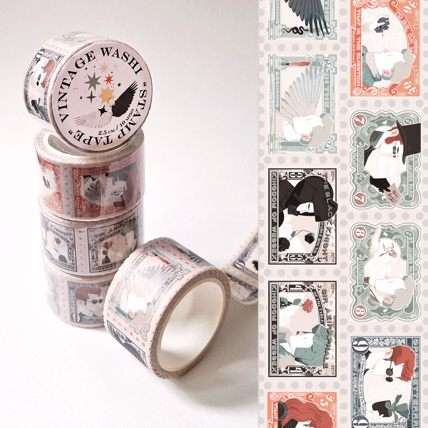 Gift Bundle - Good Omens Enamel Pins & Washi Tape