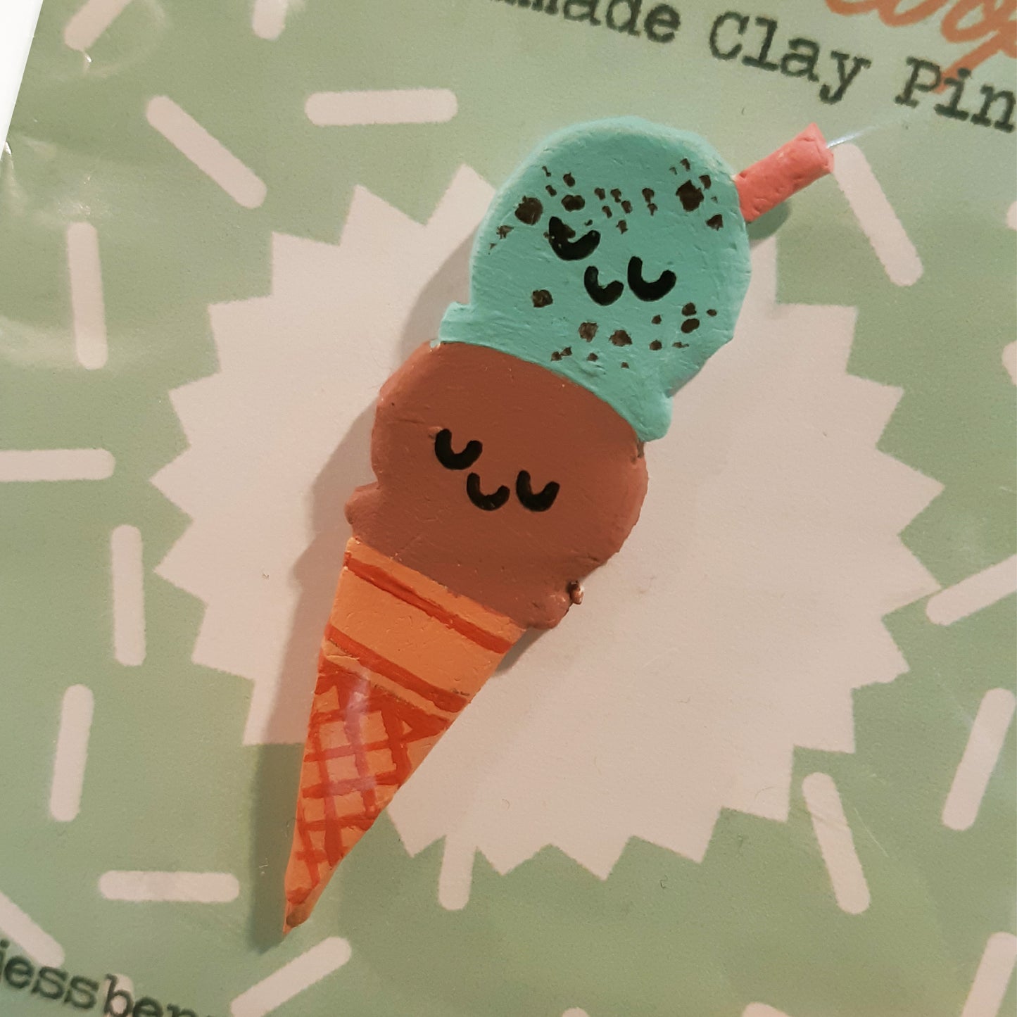 Handmade Double Scoop Pins