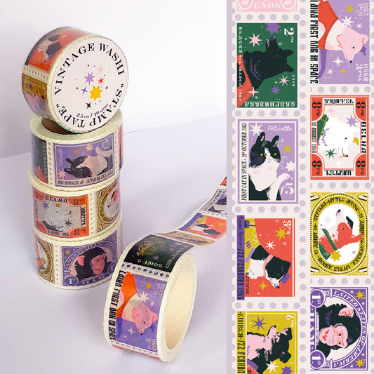 Animals in Space Stamp Tape