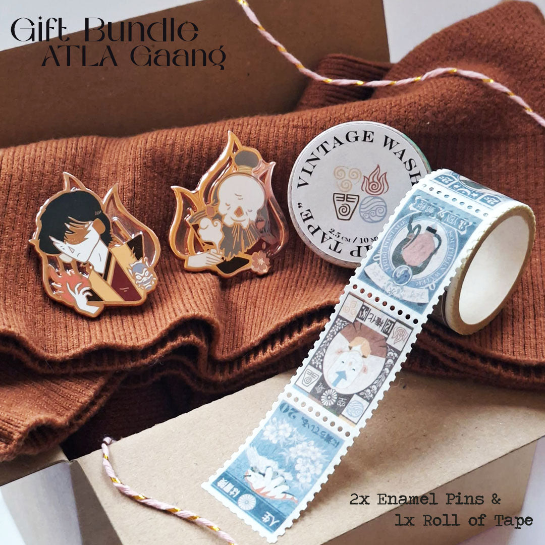 Gift Bundle - Avatar the Last Airbender Enamel Pins & Washi Tape